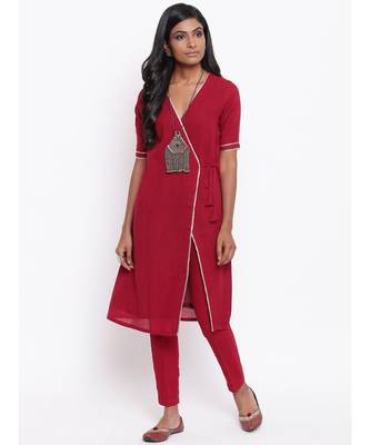 Maroon Gota Angrakha Set 5