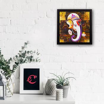 Lord Ganesha Satin Matt Texture UV Art Painting 2