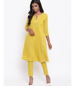Yellow Gota Panel Kurta Set