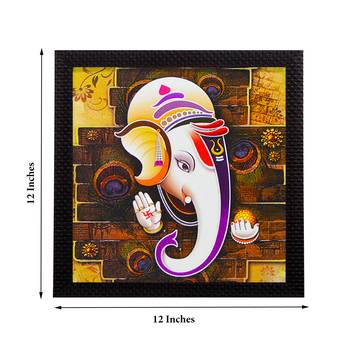 Lord Ganesha Satin Matt Texture UV Art Painting 3