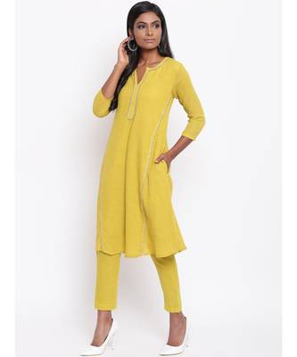 Yellow Gota Panel Kurta Set 2