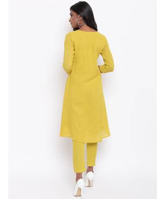 Yellow Gota Panel Kurta Set 4