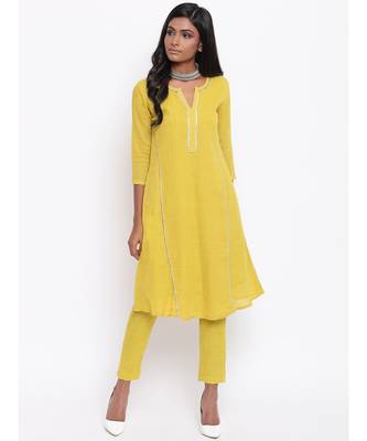 Yellow Gota Panel Kurta Set 5