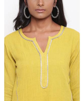 Yellow Gota Panel Kurta Set 6