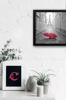 Effiel Tower Design Satin Matt Texture UV Art Painting