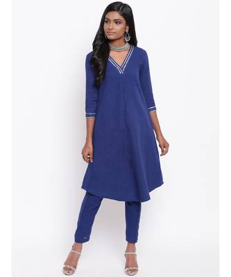 Blue Gota Front Kurta Set 5