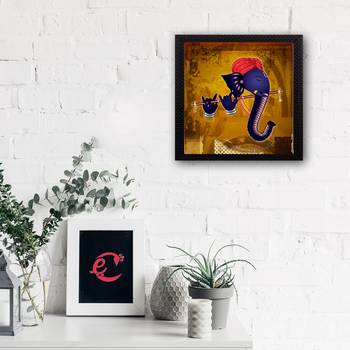 Lord Ganesha Satin Matt Texture UV Art Painting 2