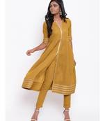 Green Gota Slit Kurta Set