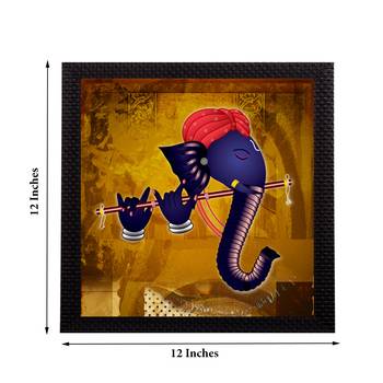 Lord Ganesha Satin Matt Texture UV Art Painting 3