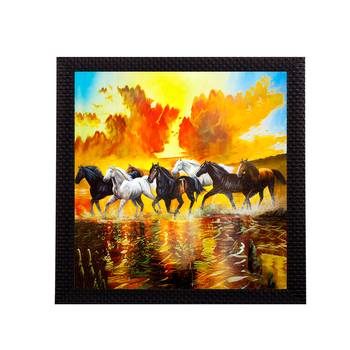 7 Running Lucky Horses Design Satin Matt Texture UV Art Painting 1