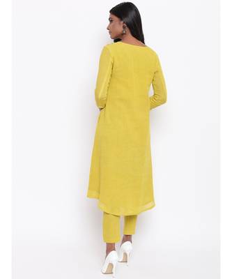 Yellow Gota Kurta Set 4