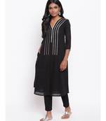 Black Gota Kurta Set