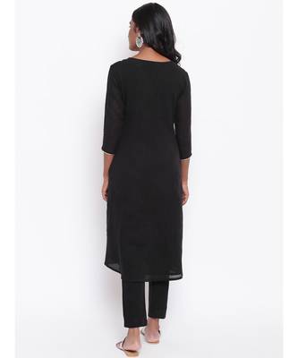 Black Gota Kurta Set 4