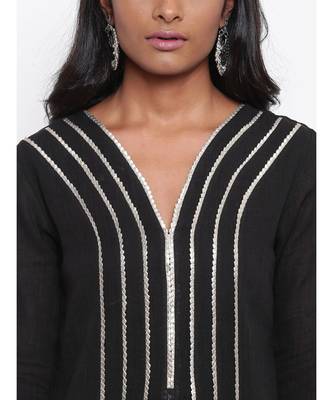 Black Gota Kurta Set 6
