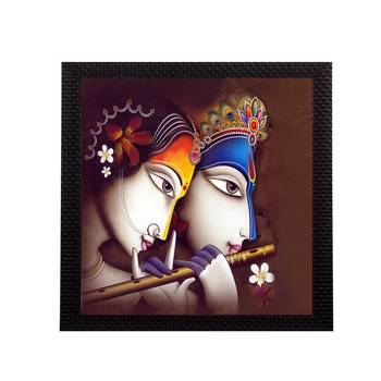 Abstract Radha Krishna Satin Matt Texture UV Art Painting 1
