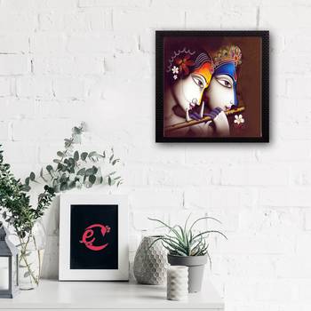 Abstract Radha Krishna Satin Matt Texture UV Art Painting 2