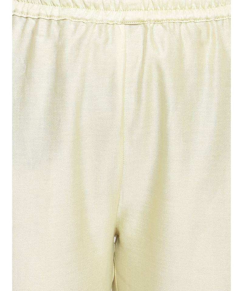 Green Foil Pin-Tucks Kurta Set