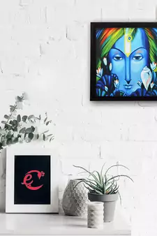Laughing Buddha Design Satin Matt Texture UV Art Painting