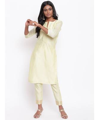 Green Foil Center Kurta Set 1