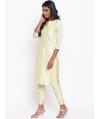 Green Foil Center Kurta Set 2