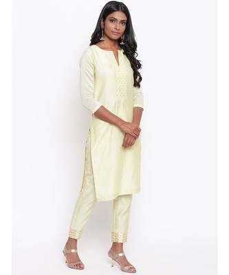 Green Foil Center Kurta Set 3