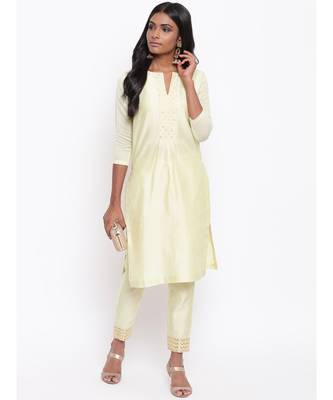 Green Foil Center Kurta Set 5