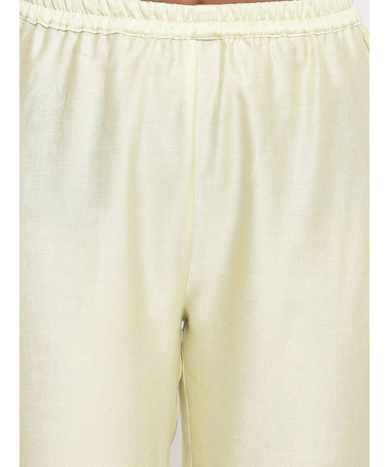 Green Foil Center Kurta Set