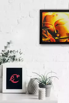 Laughing Buddha Design Satin Matt Texture UV Art Painting