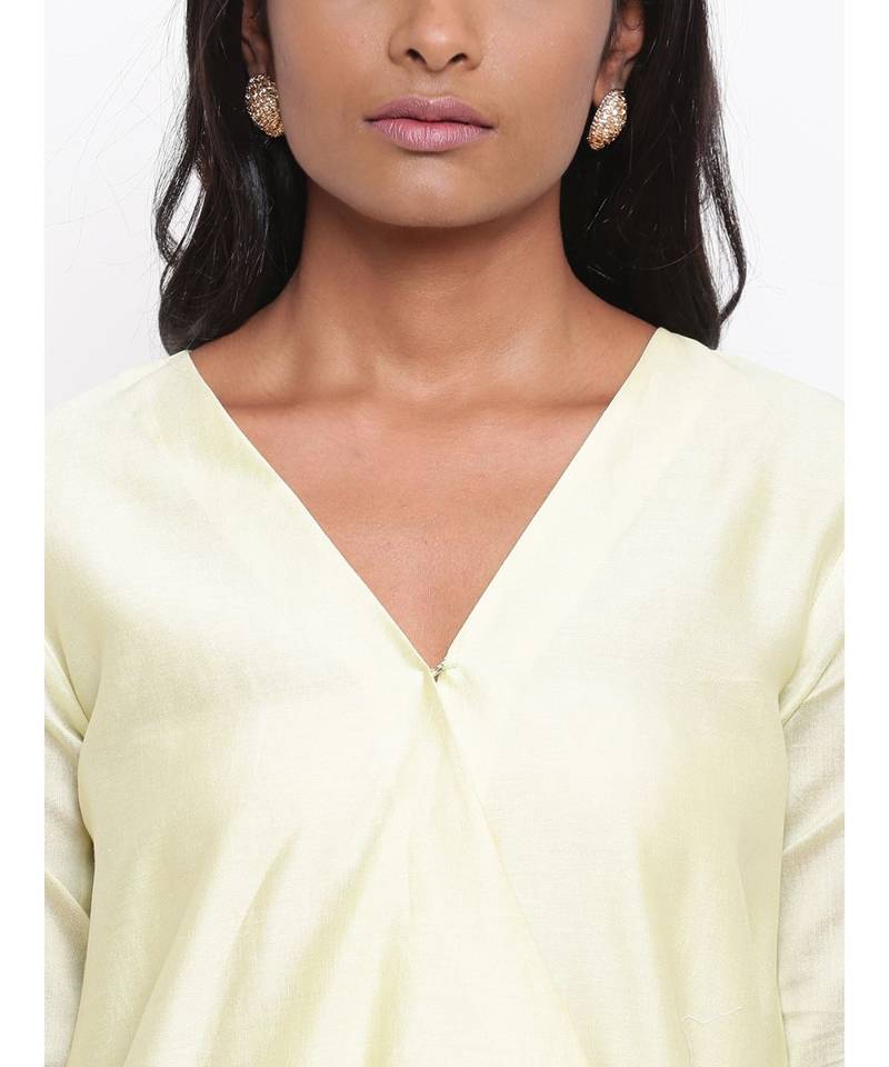 Green Foil Angrakha Set