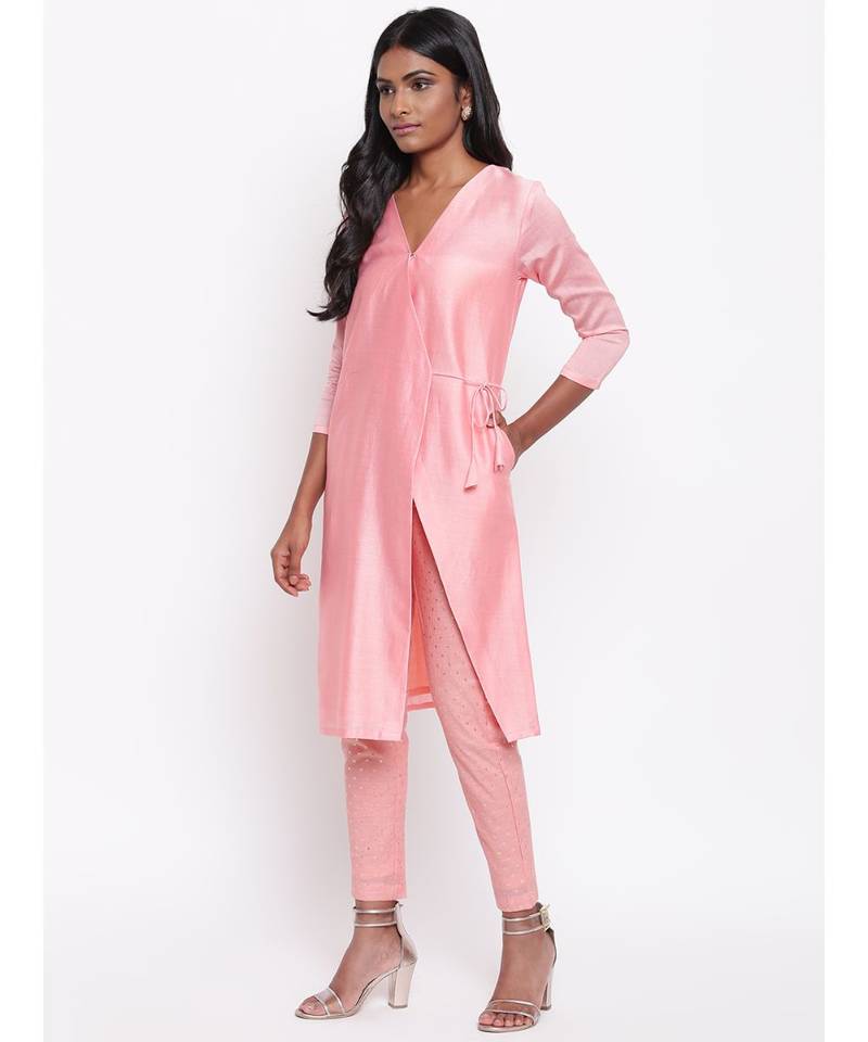 Pink Foil Angrakha Set