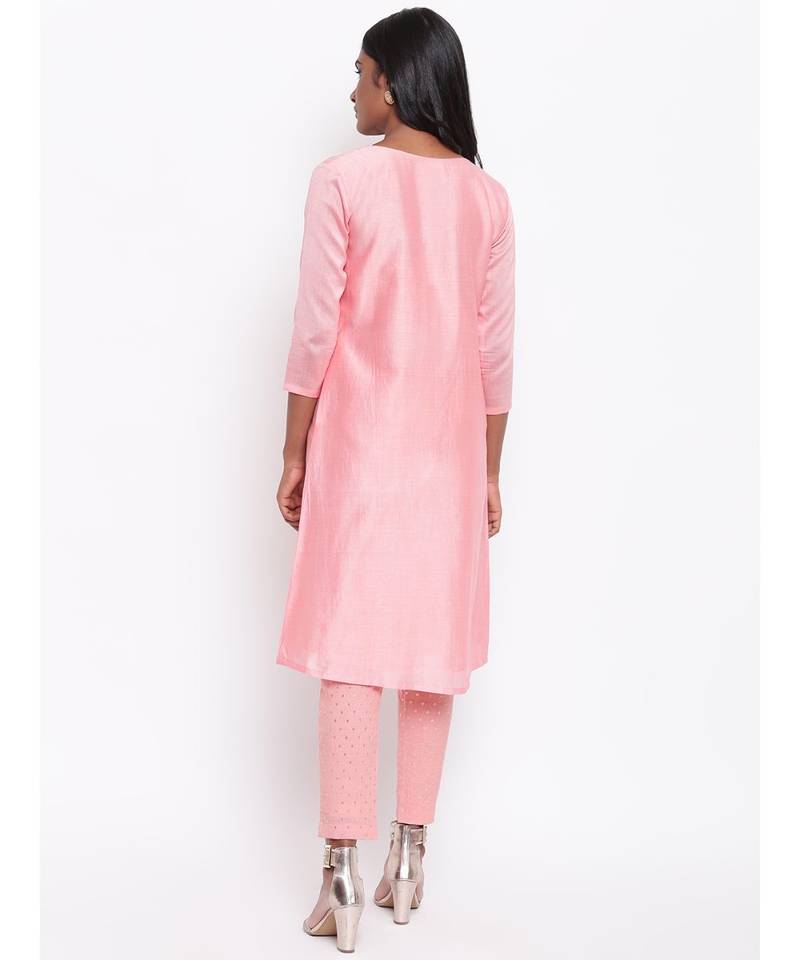 Pink Foil Angrakha Set