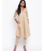Beige Booti Kurta