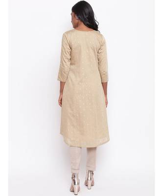 Beige Booti Kurta 4