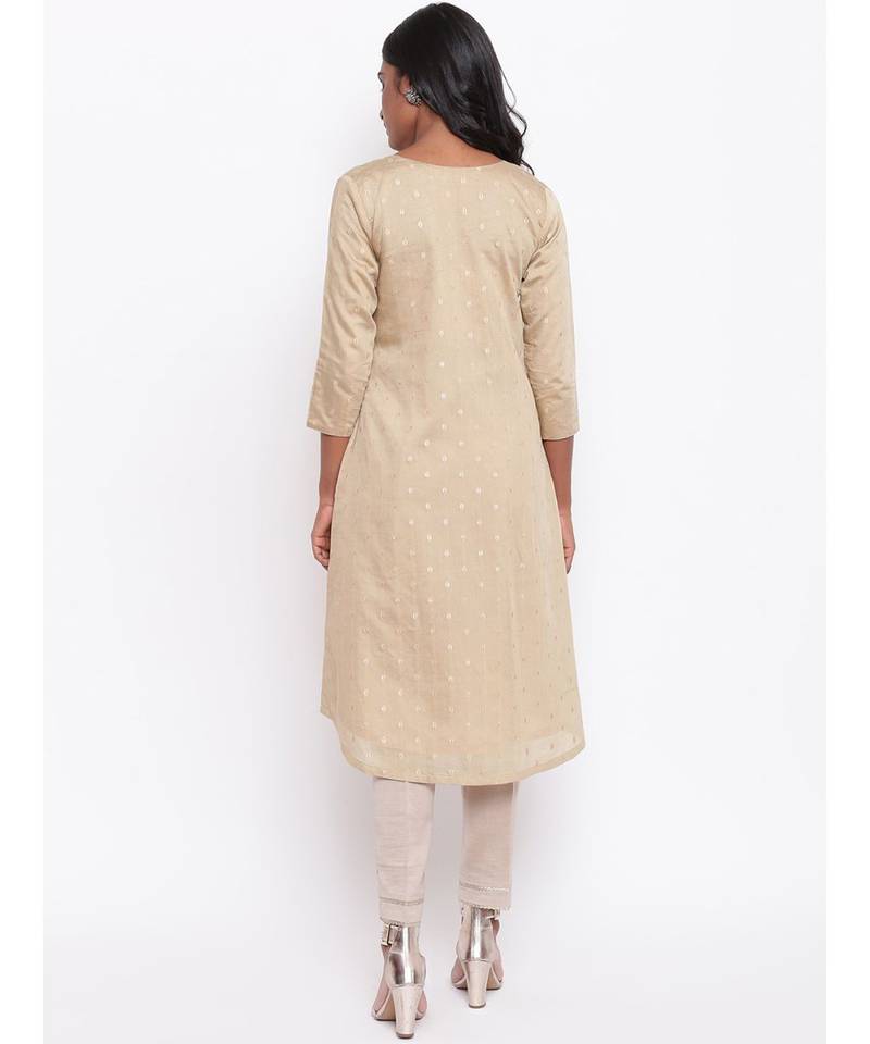 Beige Booti Kurta