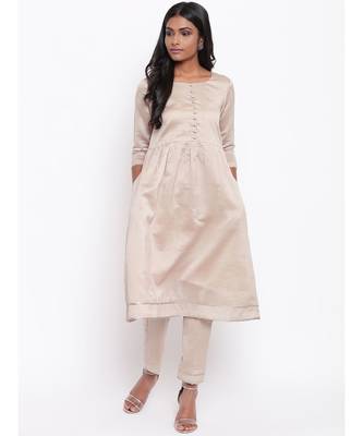 Grey Gota Gathered Kurta 1