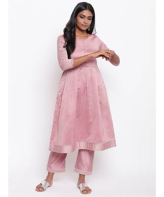 Pink Gota Gathered Kurta 1