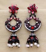 Maroon jhumkas