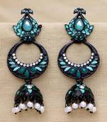 Green jhumkas