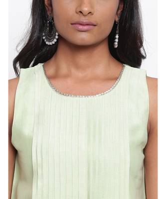 Green Gota Pleats Kurta 6