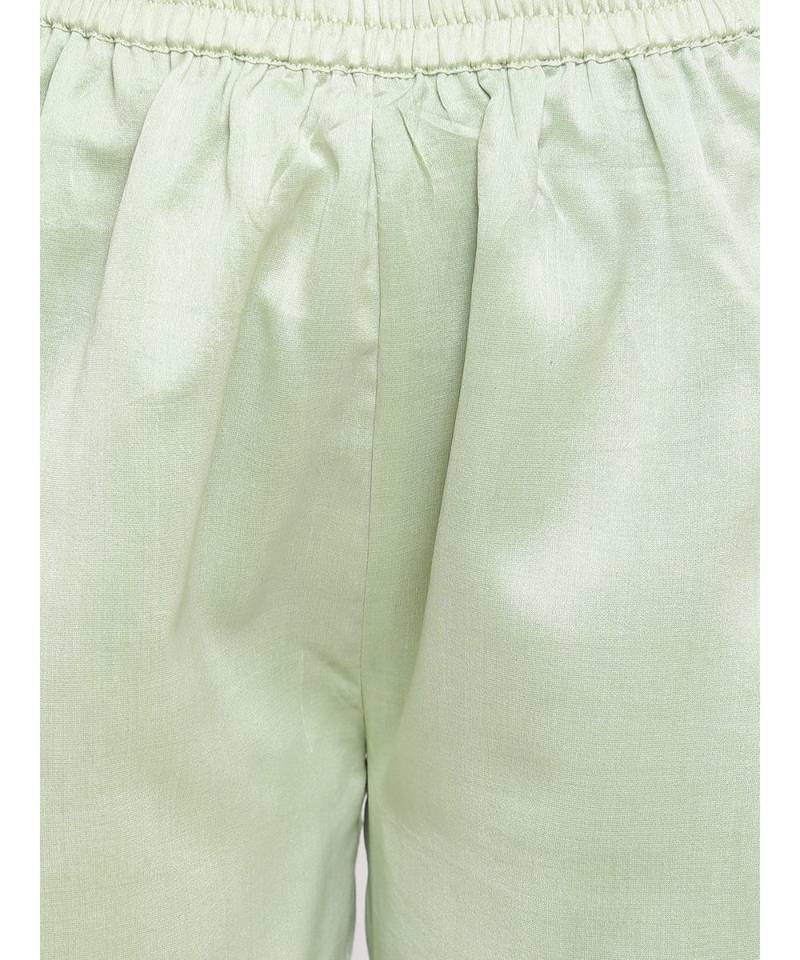 Green Gota Pleats Kurta