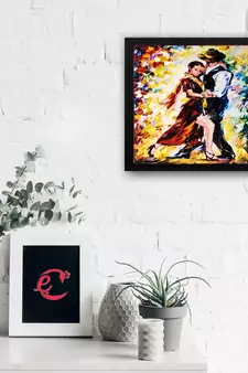 Set Beautiful Loving Couple Satin Matt Texture UV Art Painting