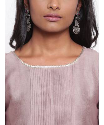 Brown Gota Pleats Kurta 6