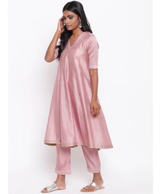 Pink Gota Flared Kurta 2