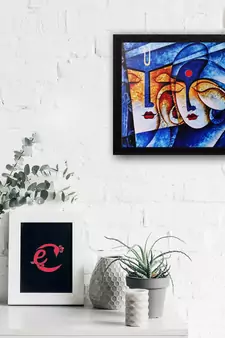 Figurative Satin Matt Texture UV Art Painting