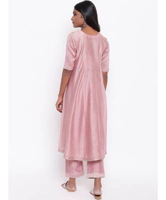 Pink Gota Flared Kurta 4