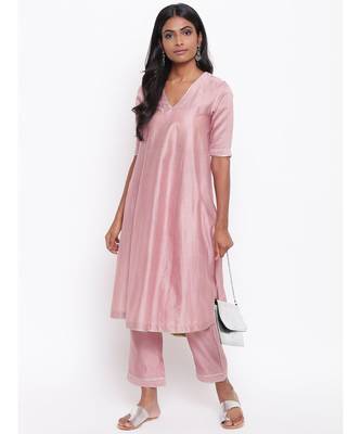 Pink Gota Flared Kurta 5