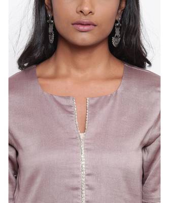 Brown Gota Slit Kurta 6