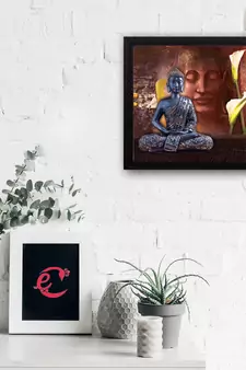 Laughing Buddha Design Satin Matt Texture UV Art Painting
