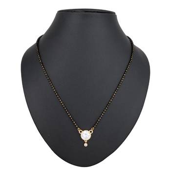 Black diamond mangalsutra 1