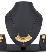 Gold diamond mangalsutra